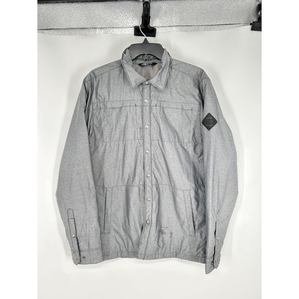 The North Face‎ Lefferts Shacket Mens Small Gray Insulated Soft Shell Snap Front